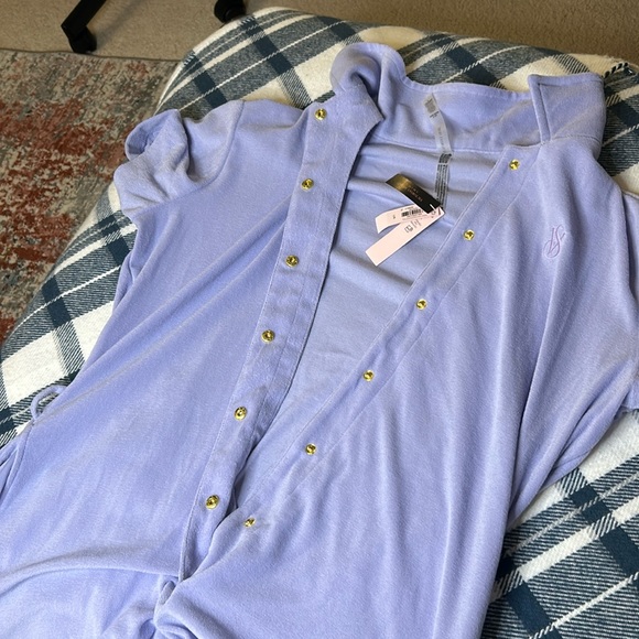 Victoria Secret Swim, lilac swim cover, one piece romper style shorts NWT - Picture 5 of 9